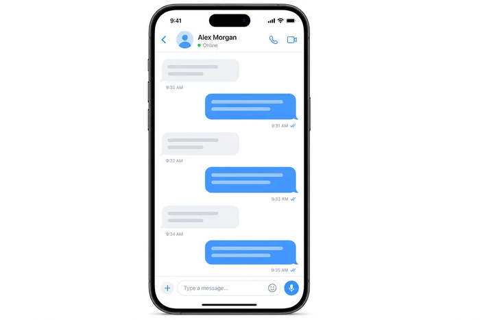 iPhone mostrando la interfaz de conversación de Telegram Messenger